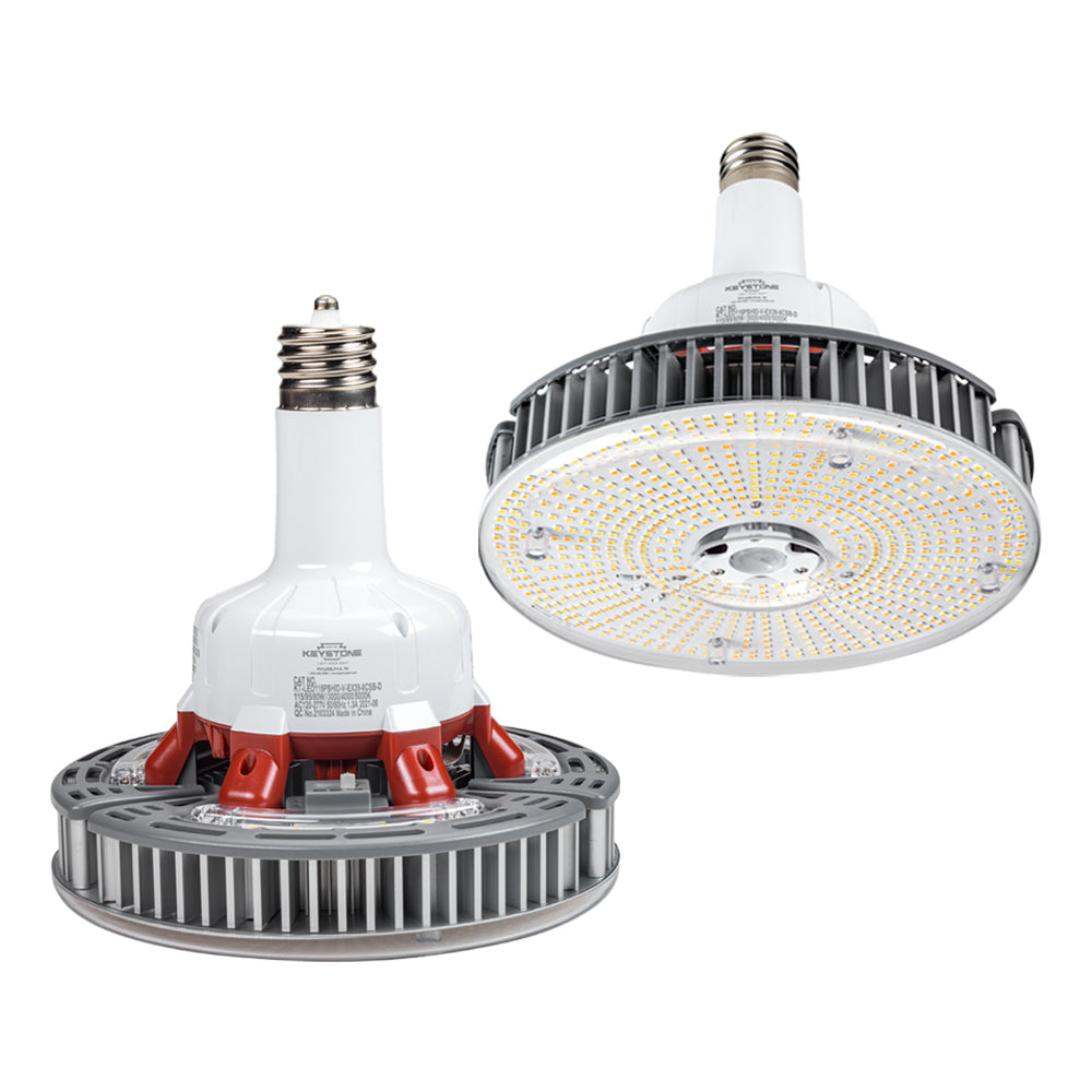 LED HID Replacement lamp feat. Power Select & Color Select. 80/95/115W, 3000/4000/5000K, 120-277V Input, EX39 Base, DirectDrive, Designed for Vertical Applications