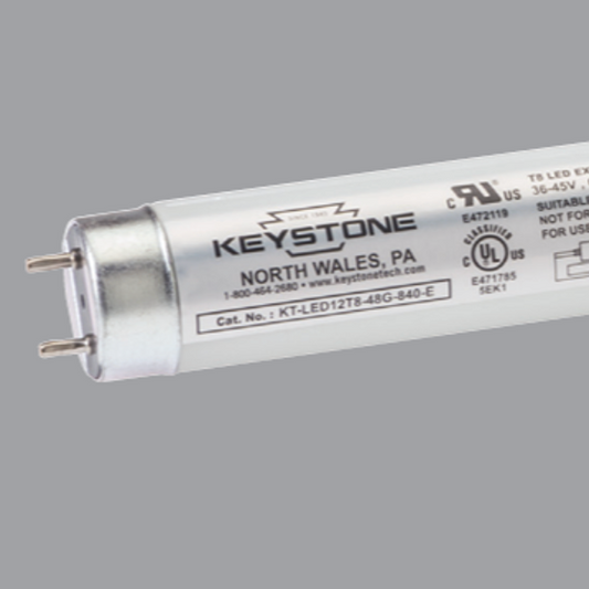 10W LED T8 Tube, Glass Construction, 4 ft, 3000K, ExternalDrive Type C (Pack of 25)