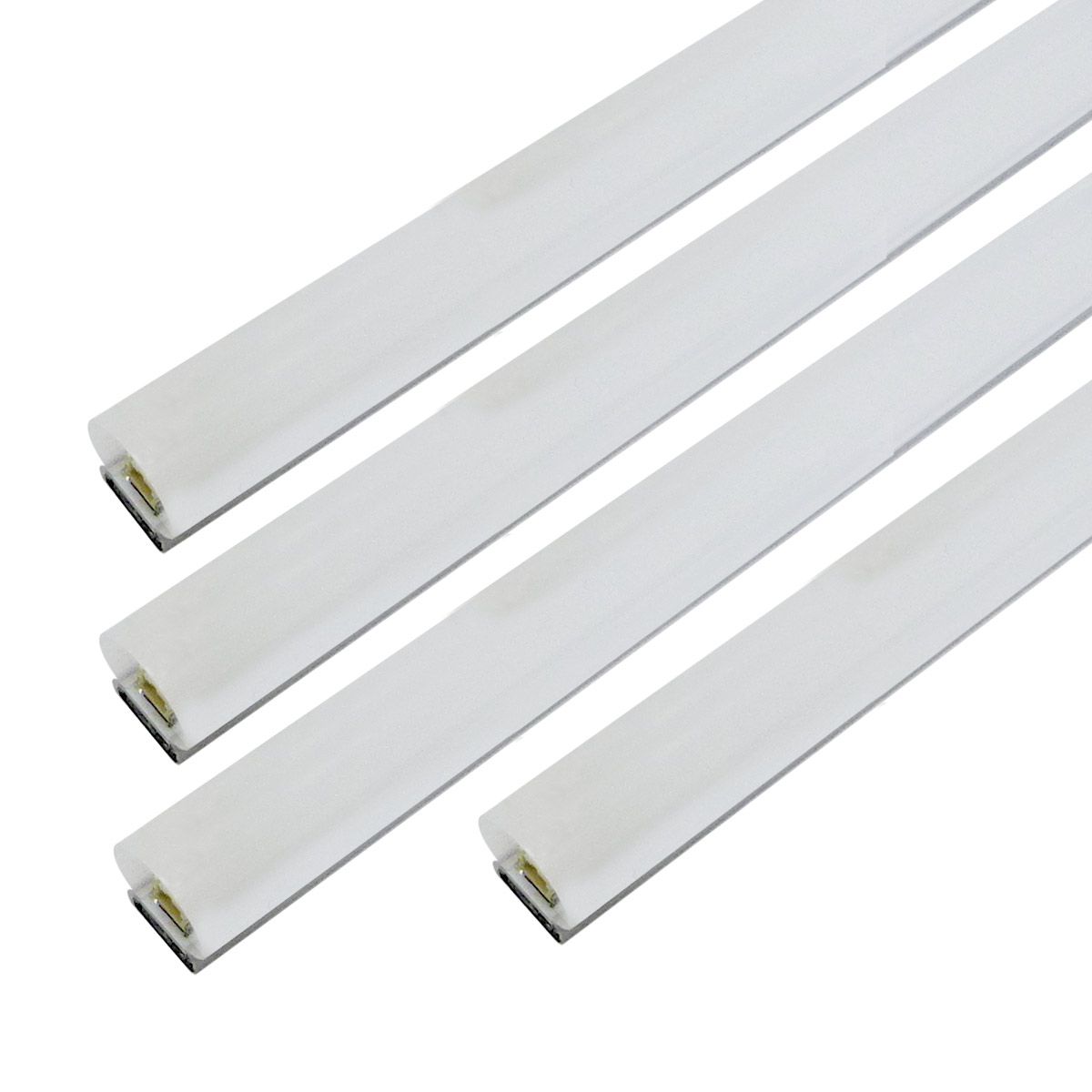 2x8 Magnetic LED Retrofit Kit - Four 4ft Strips w/Frosted Lenses - 49W / 6,680 lm